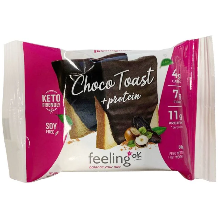 FeelingOk Choco Toast Fette Biscottate al Cioccolato 50 g