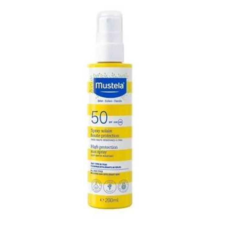 Mustela Latte Solare Spray SPF50+ Protezione Solare per Bambini e Neonati 200 ml