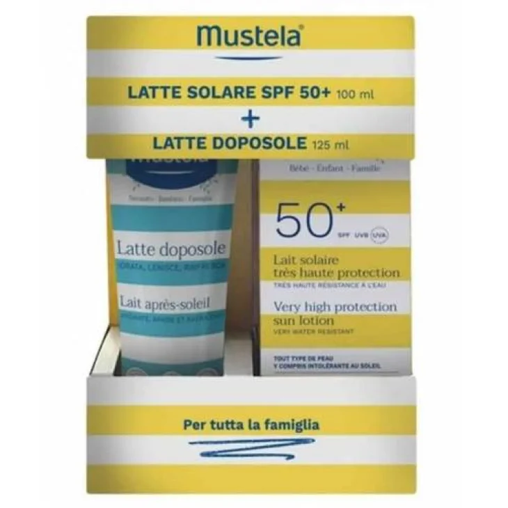 Mustela Bipack Latte Solare SPF50+ 100 ml + Latte Doposole 125 ml