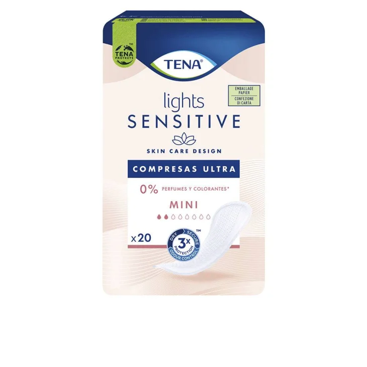 Tena Lady Lights Sensitive Ultra Pad Mini Assorbenti Ultra per Perdite Urinarie 20 pezzi