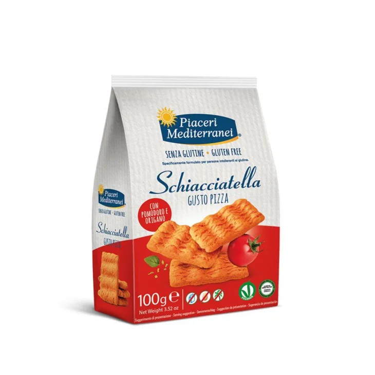 Piaceri Mediterranei Schiacciatella alla Pizza Snack Salato Senza Glutine 100 g