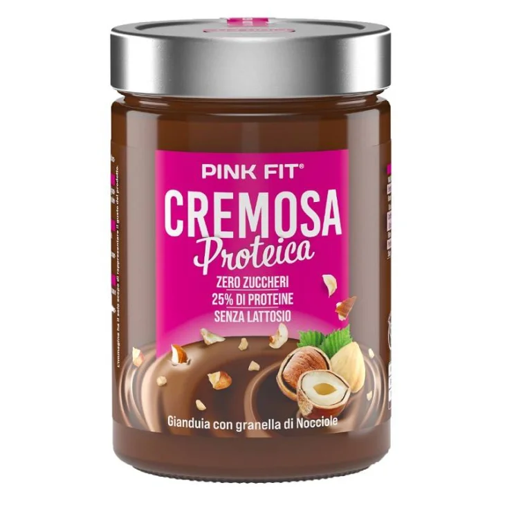 ProAction Pink Fit Cremosa Proteica Gusto Gianduia con Granella 300 g