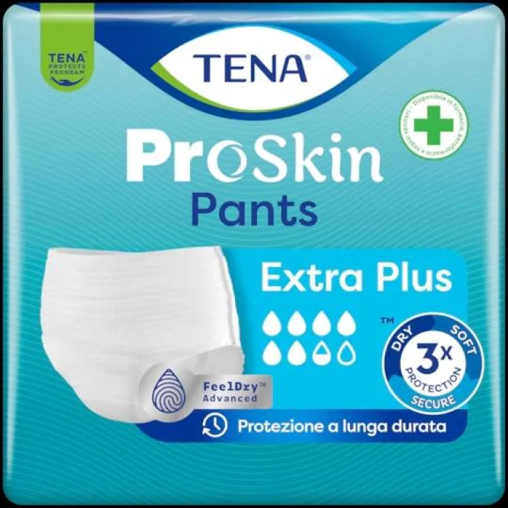 Tena ProSkin Pants Extra Plus Pannolone per Incontinenza Misura Large 10 pezzi