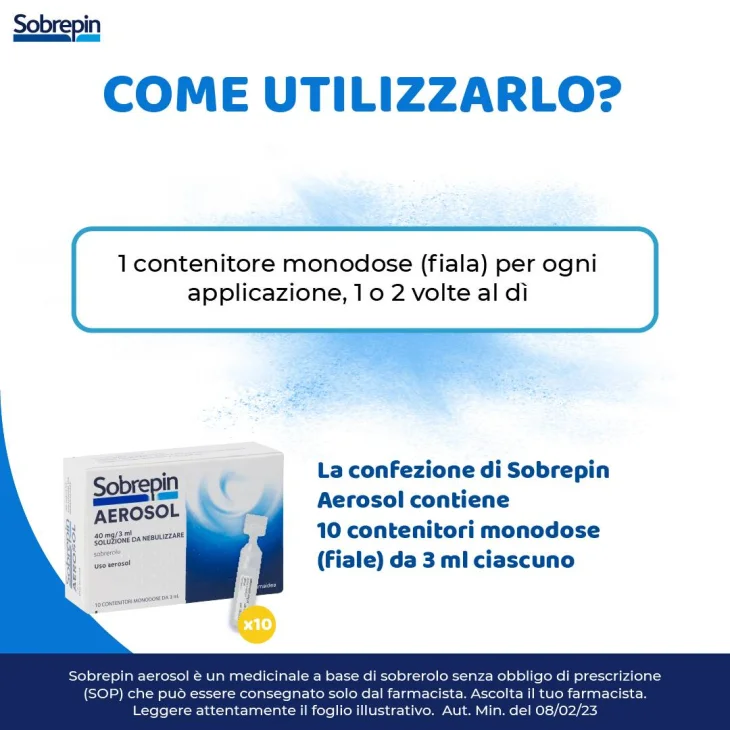 Sobrepin Aerosol soluzione da nebulizzare 10 flaconcini da 3 ml