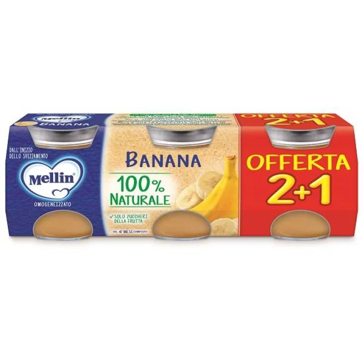 Mellin Omogeneizzato alla Banana 3 pezzi da 100 g