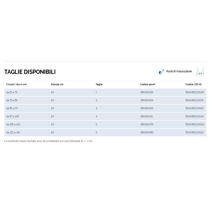 Dr Gibaud Fascia Addominale Post Operatoria Classica H24 - Taglia: 2