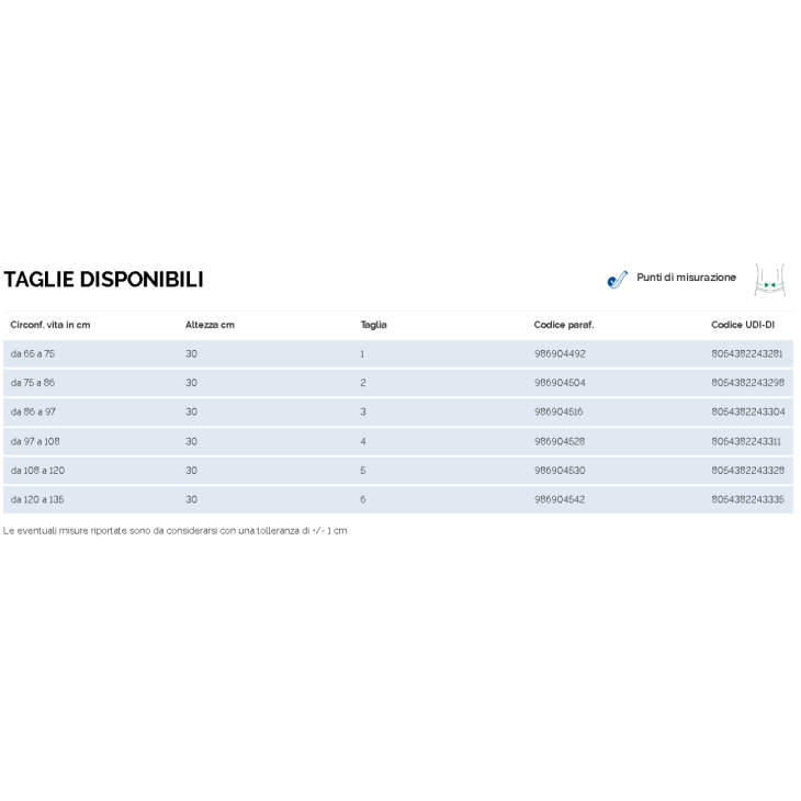 Dr Gibaud Fascia Addominale Post Operatoria Classica H30 - Taglia: 1