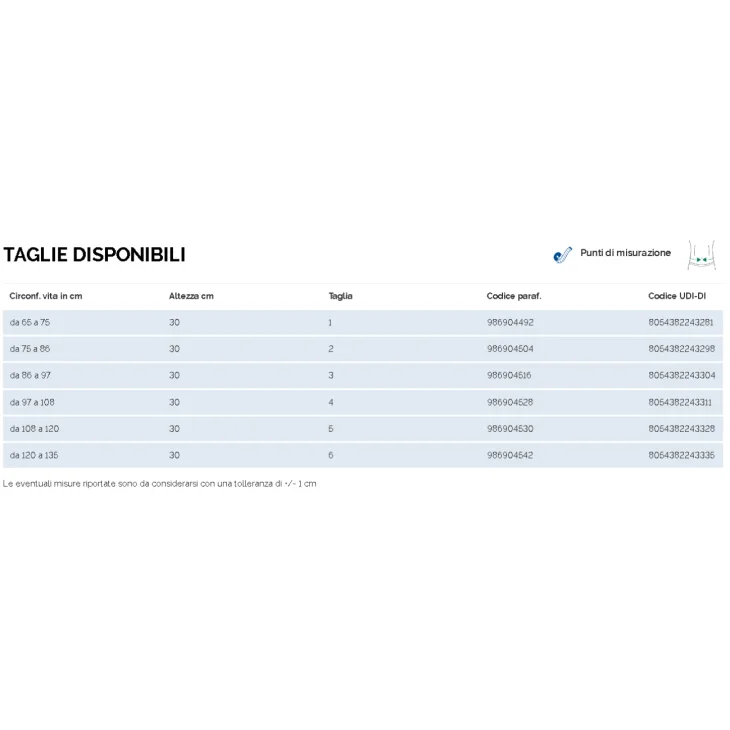 Dr Gibaud Fascia Addominale Post Operatoria Classica H30 - Taglia: 1