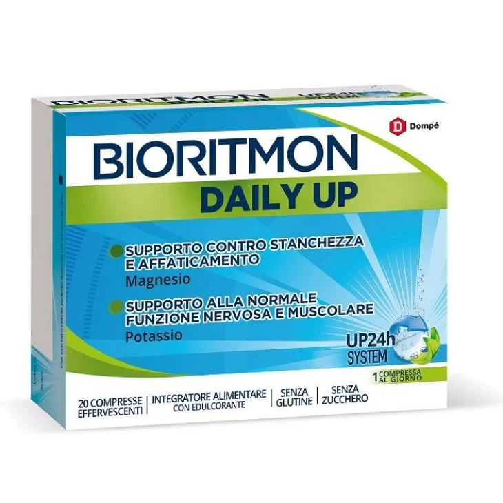 Bioritmon Daily Up Integratore di Magnesio e Potassio 20 Compresse senza Zucchero