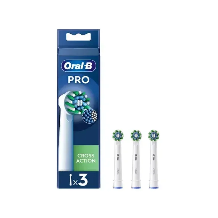 Oral B Testine di Ricambio per Spazzolino Cross Action 3 testine