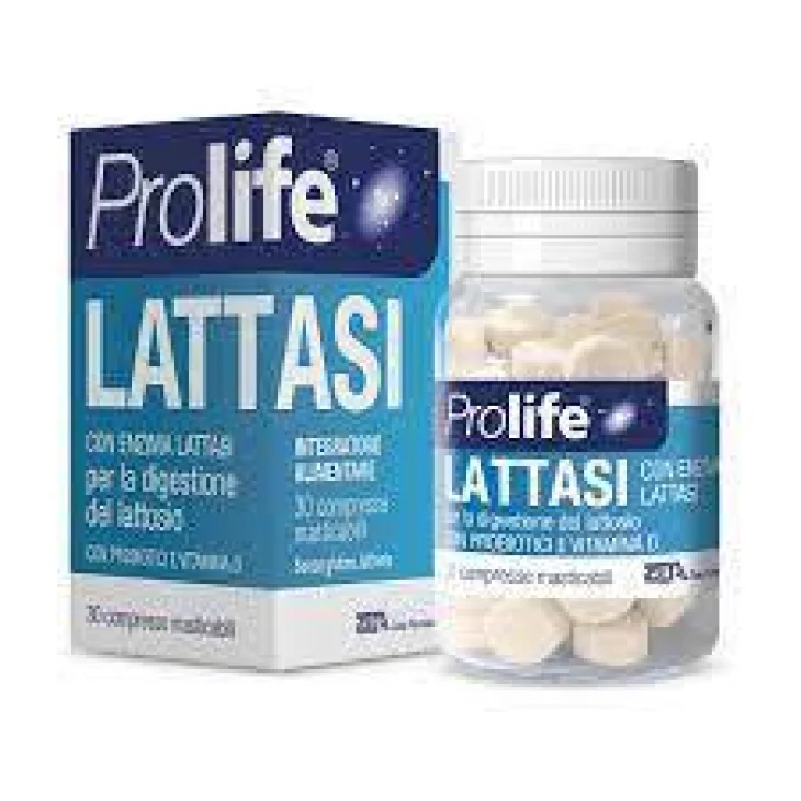 Prolife Lattasi Integratore per la Digestione del Lattosio 30 compresse masticabili