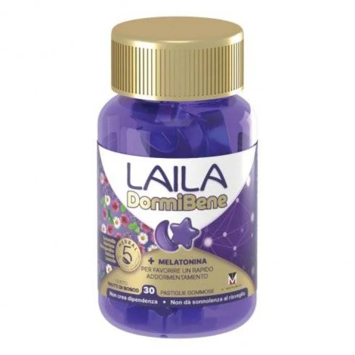 Laila Dormibene Integratore Naturale per Dormire 30 gommose