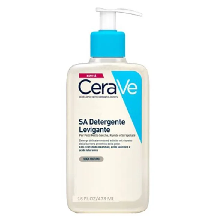 CeraVe SA Detergente Levigante per Pelle Secca e Screpolata 473 ml