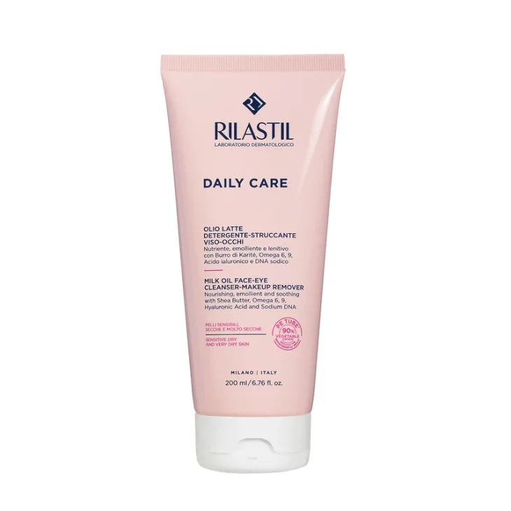 Rilastil Daily Care Olio Latte Detergente Struccante Viso e Occhi 200 ml Nuova Formula