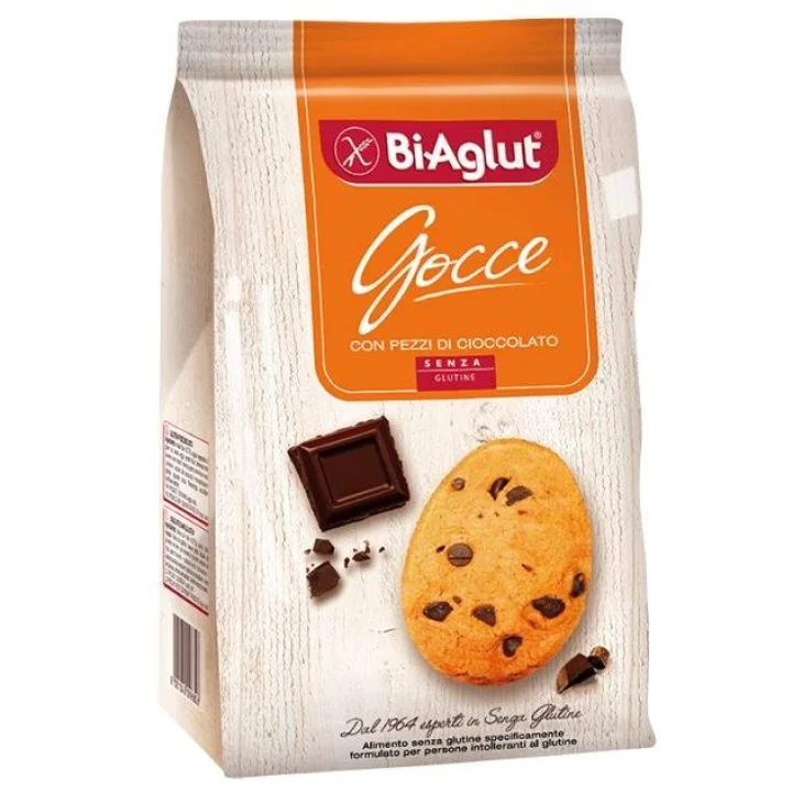 BiAglut Gocce Biscotti con Gocce di Cioccolato Senza Glutine 200 g