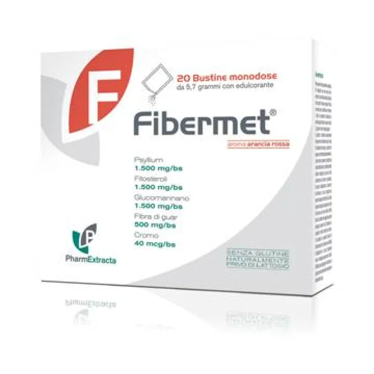 Fibermet Integratore per il Dimagrimento e il Colesterolo 20 bustine