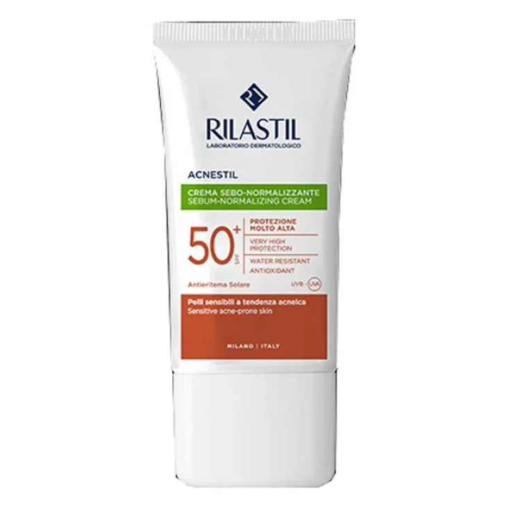 Rilastil Sun System Acnestil Crema Sebonormalizzante Viso SPF50+ 40 ml