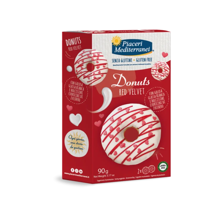 Piaceri Mediterranei Donuts Red Velvet Senza Glutine 90 g