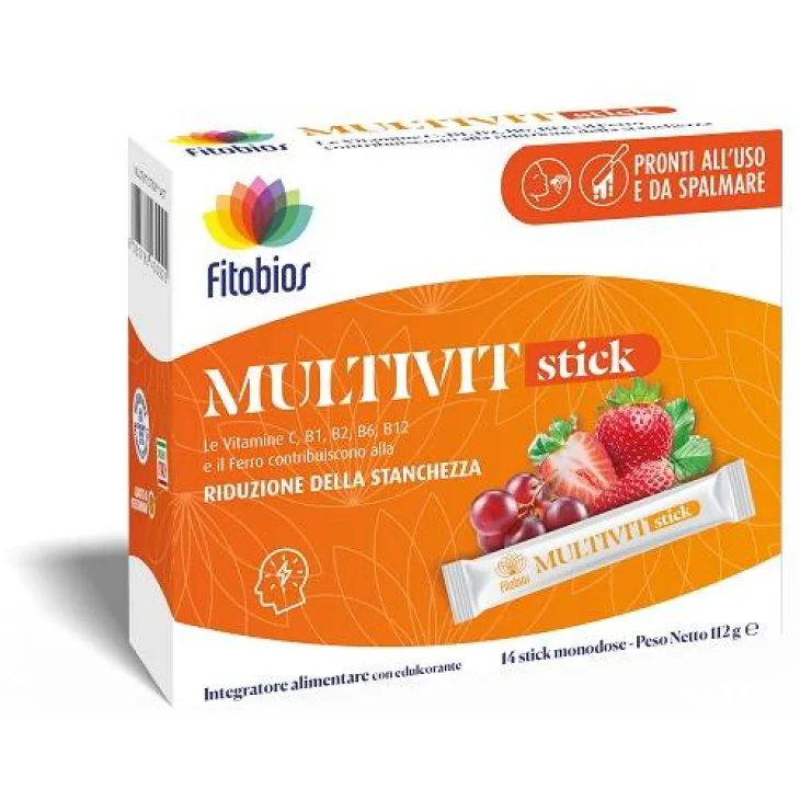 Fitobios Multivit Stick Integratore Vitaminico 14 Stick