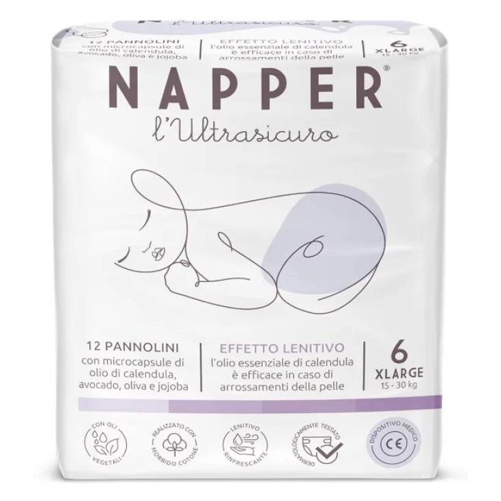 Napper l'Ultrasicuro Pannolino XL 6 (15-30 kg) 12 pannolini