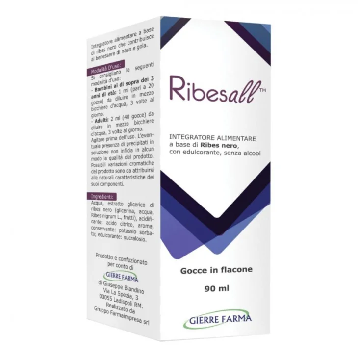 Gierre Farma Ribesall Ribes Nero Integratore Benessere Naso Gola Gocce 90ml
