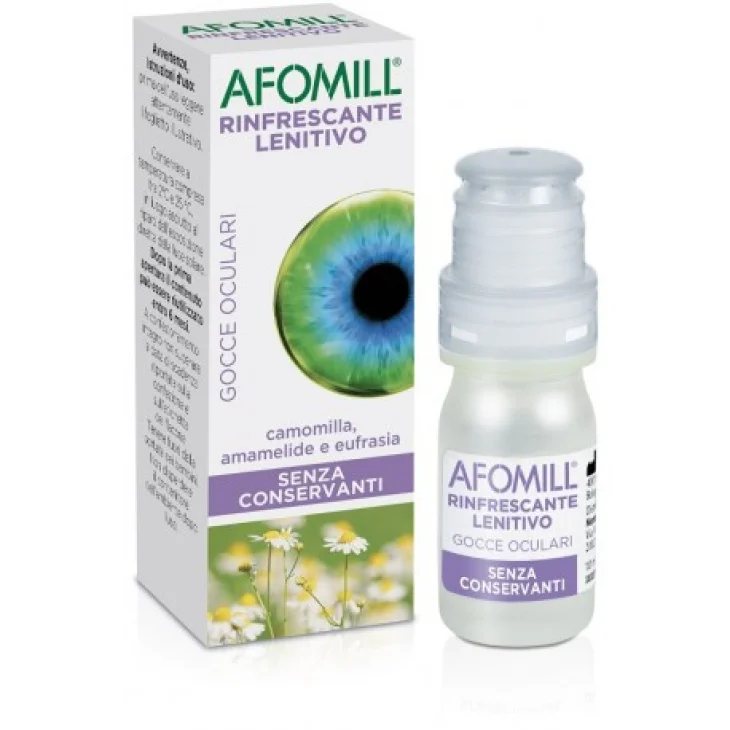 Afomill Rinfrescante Lenitivo Soluzione Gocce Oculari Senza Conservanti 10ml
