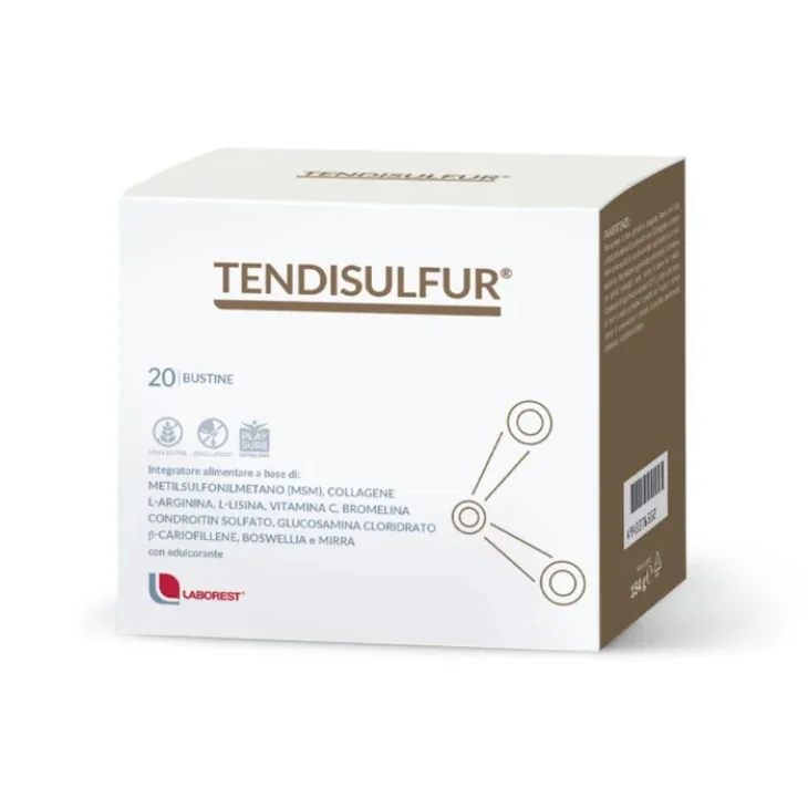 Laborest Tendisulfur Integratore Alimentare Articolazioni MSM Collagene 20 Bustine Laborest Tendisulfur Integratore Alimentare Articolazioni MSM Collagene 20 Bustine