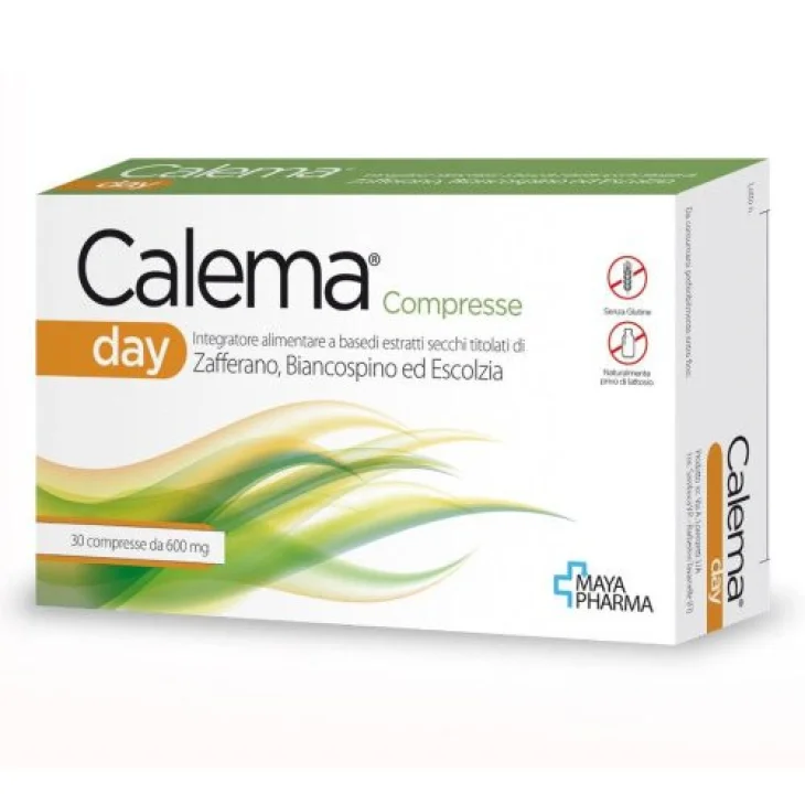Maya Pharma Calema Day Integratore Rilassante Zafferano Escolzia 30 Compresse