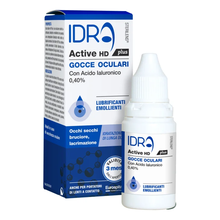 Sterilens Idra Active Hd Plus Gocce Oculari Lubrificanti Acido Ialuronico 0,4% 10 ml Sterilens Idra Active Hd Plus Gocce Oculari Lubrificanti Acido Ialuronico 0,4% 10 ml