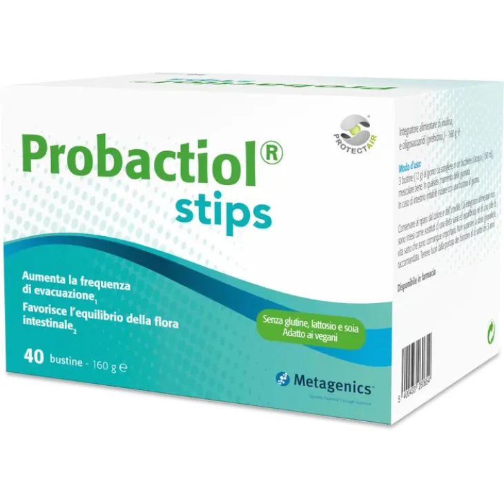 Probactiol Stips Integratore Prebiotico Benessere Intestinale 40 Bustine Senza Glutine