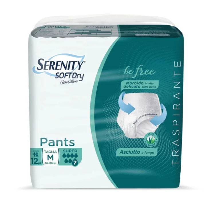 Serenity Soft Dry Sensitive Pants Mutandine Assorbenti Super Incontinenza Taglia M 12 Pezzi Serenity Soft Dry Sensitive Pants Mutandine Assorbenti Super Incontinenza Taglia M 12 Pezzi