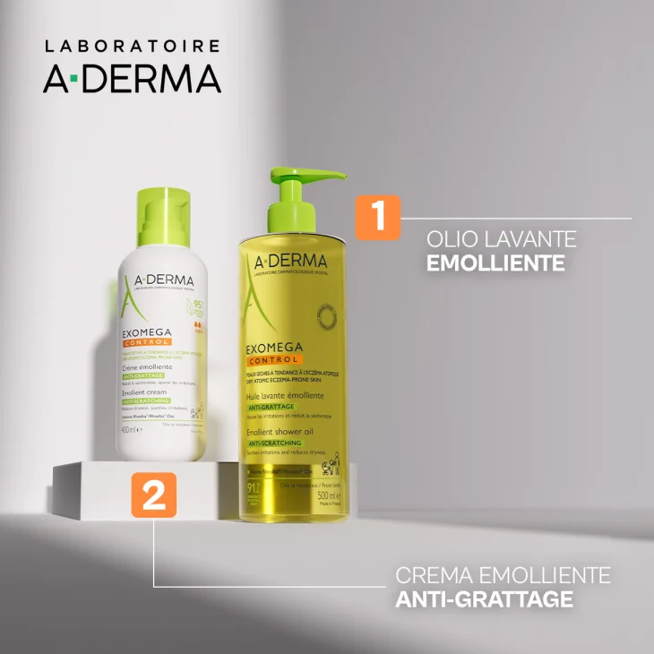 A-Derma Exomega Control Olio Lavante Emolliente Viso e Corpo 500 ml