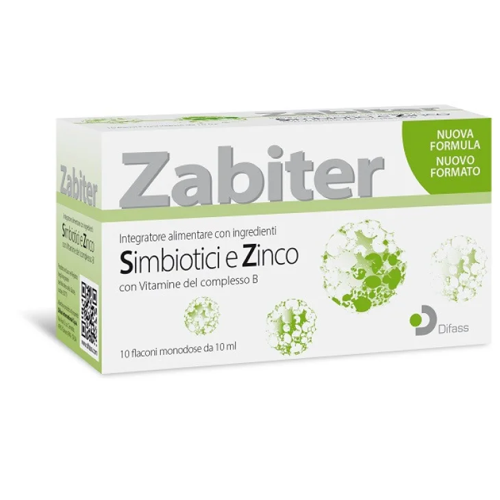 Difass Zabiter Integratore Probiotici e Vitamine Gruppo B 10 Flaconcini 10 ml