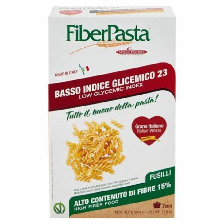 Fiberpasta Penne Basso Indice Glicemico Alto Contenuto Fibre Vegan 250g Fiberpasta Penne Basso Indice Glicemico Alto Contenuto Fibre Vegan 250g