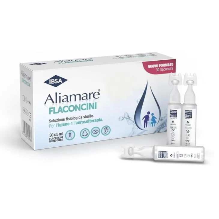 Aliamare Soluzione Fisiologica Sterile Igiene Nasale e Oculare 30 Flaconcini 5ml