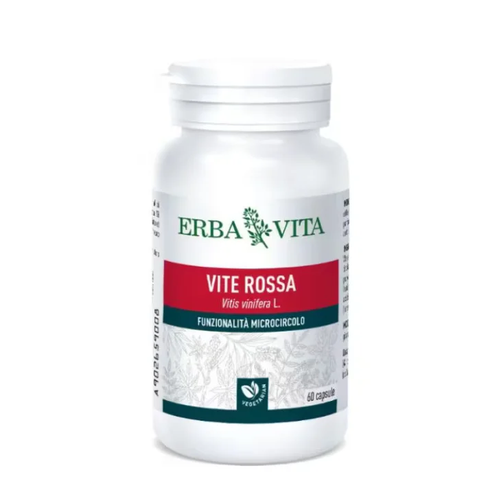 Erba Vita Vite Rossa Integratore Microcircolo 60 Capsule