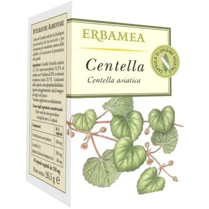 Erbamea Centella Asiatica Integratore Microcircolo 50 Opercoli