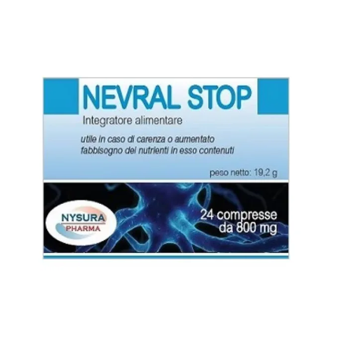 Nysura Pharma Nevral Stop Integratore Alimentare 24 Compresse 800 mg