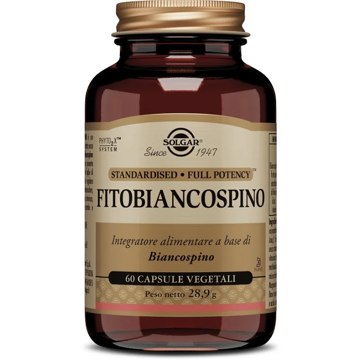 Solgar Fitobiancospino Integratore per il SIstema Cardiovascolare 60 capsule vegetali