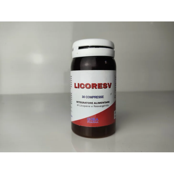 Giba Pharma Licoresv Integratore Alimentare Licopene Resveratrolo Antiossidante 30 Compresse