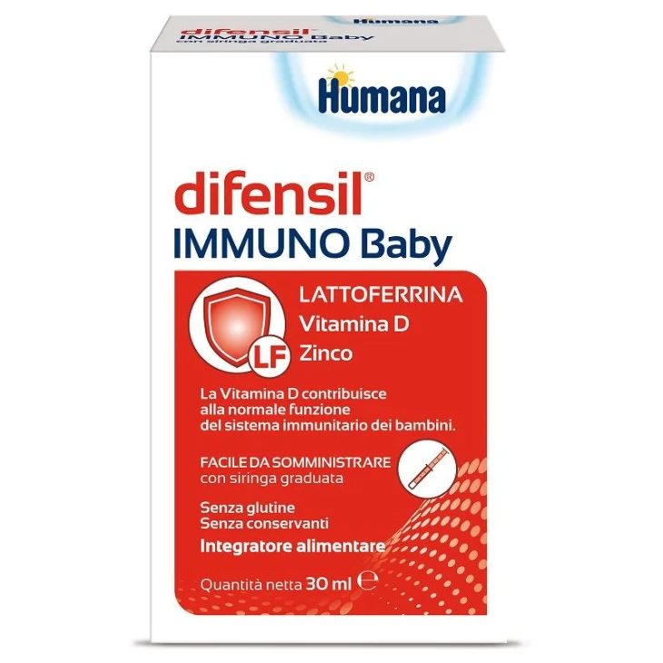 Humana Difensil Immuno Baby Integratore Sistema Immunitario per Bambini 30 ml