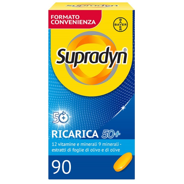 Supradyn Ricarica50+ Integratore Vitamine e Minerali Antiossidanti 90 Compresse