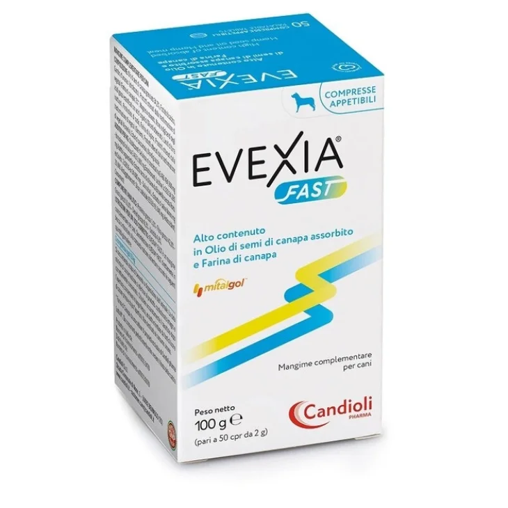 Candioli Evexia Fast Mangime Complementare Supporto Articolazioni Cani 50 Compresse