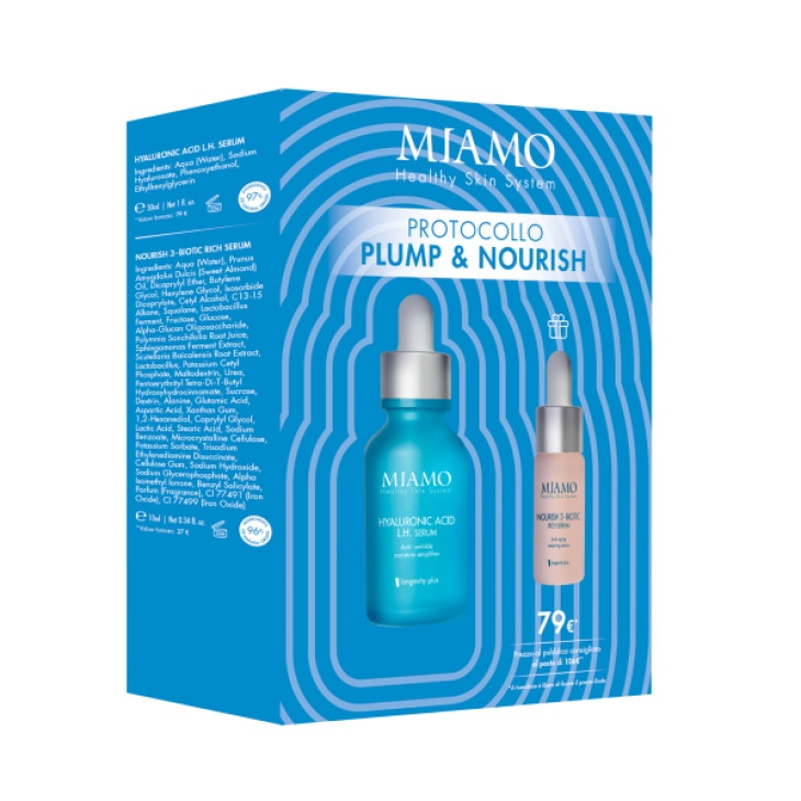 Miamo Cofanetto di bellezza Plump&Nourish Hyaluronic Acid L.H. Serum 30 ml + Nourish 3-Biotic Rich Serum 10 ml