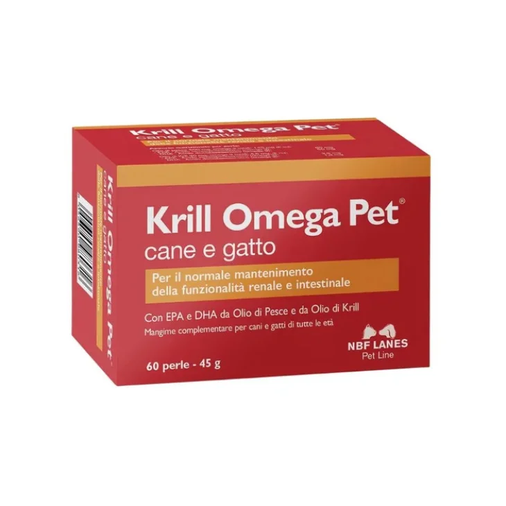 N.B.F. Lanes Krill Omega Pet Integratore Benessere Cutaneo Cani E Gatti 60 Perle