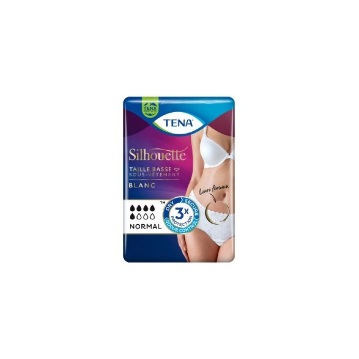 Tena Silhouette Plus High Waist Blanc Mutandine assorbenti per incontinenza Misura M 12 pezzi