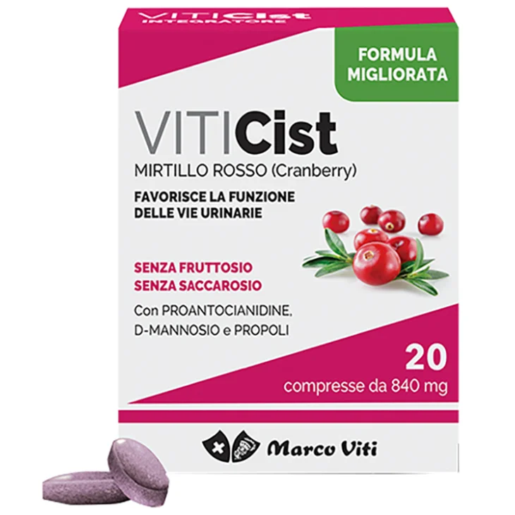 Marco Viti Viticist Mirtillo Integratore per Vie Urinarie 20 Compresse Rivestite
