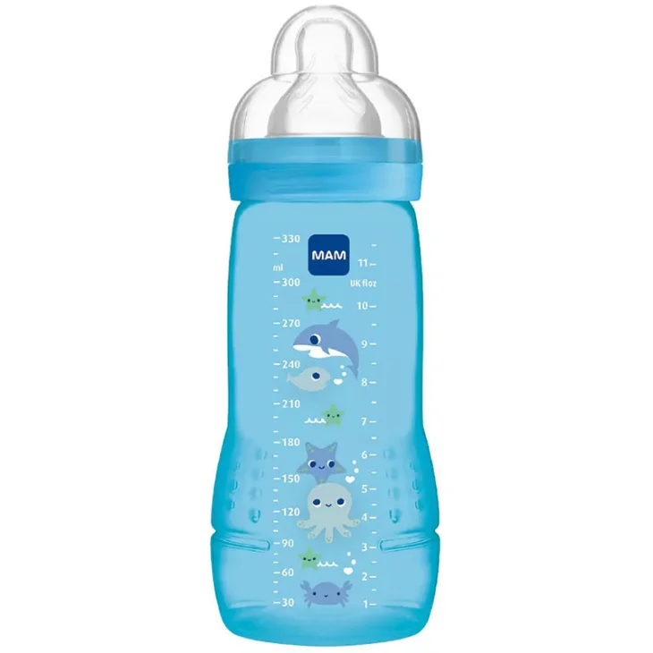 Mam Easy Active Baby Bottle Biberon Azzurro Deep Ocean Capacit&agrave; 330 ml