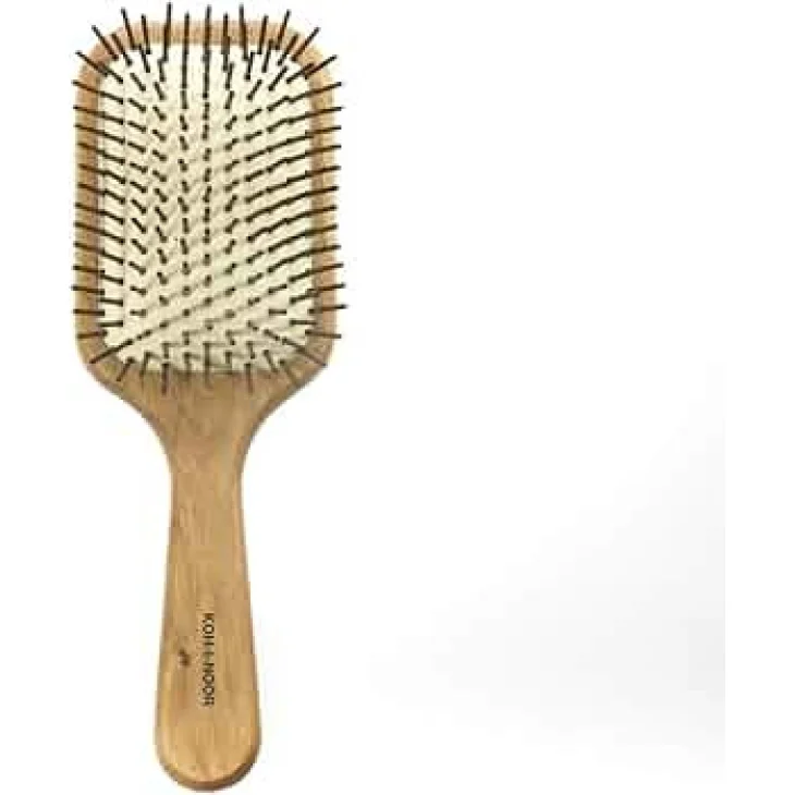 Koh-i-noor Spazzola per Capelli in Legno con Setole Naturali Diametro 4cm