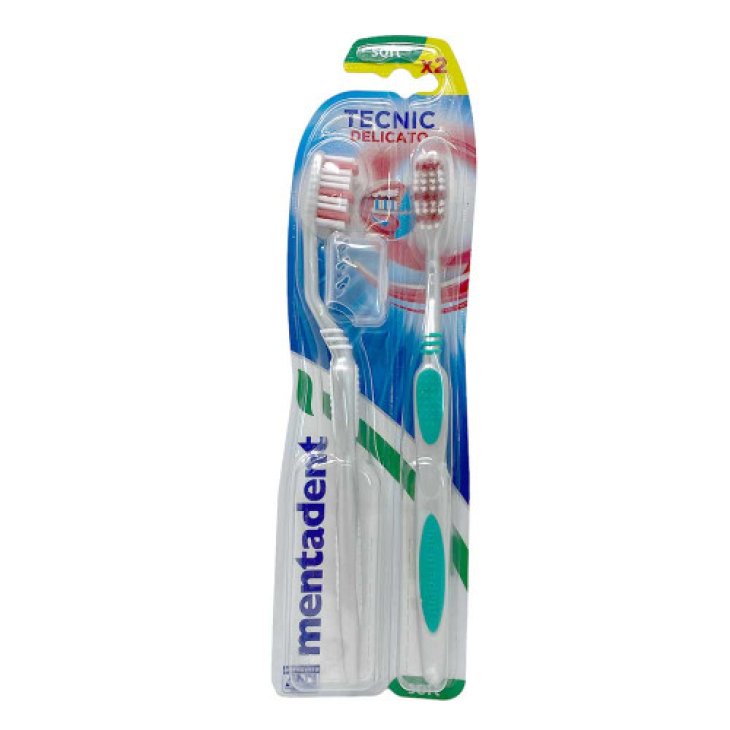 Mentadent Spazzolino Tecnic Setole Soft 2 pezzi